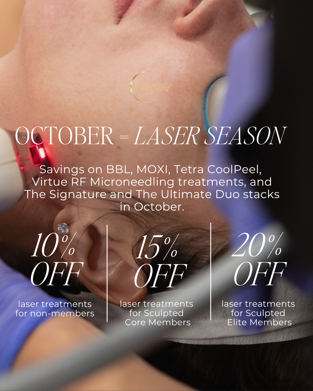 October laser season specials at Sculpted